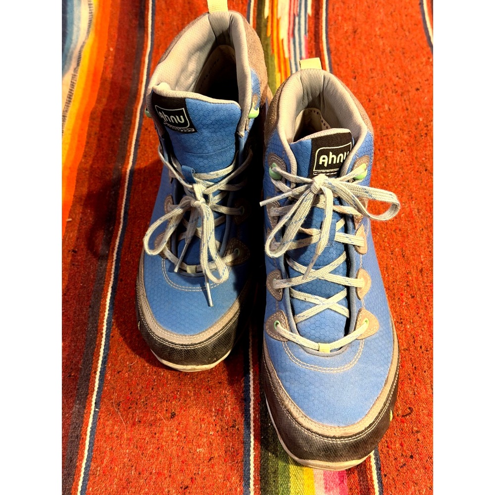 Ahnu Sugarpine Blue Hiking Boots Waterproof Vibram Sole - Women's US Size 10